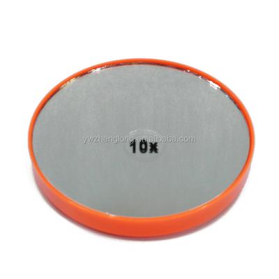 China Wall Mounted Mirror 8.8cm Series Magnified Pocket Cosmetic Mirror With 2 Sucker for sale