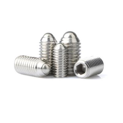 China Ball Guaranteed Set Screw M2 ss202 Allen Hex Socket Worm Silver Plated Screw for sale