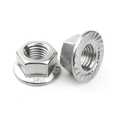 China Din6923 304/201 Heavy Industry Stainless Steel Flange Serrated Nut for sale