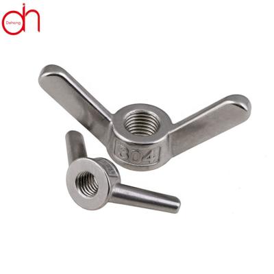 China Heavy Industry All Size Stainless Steel Chrome Plated M6 Long Butterfly Nut Type Horns Wing for sale