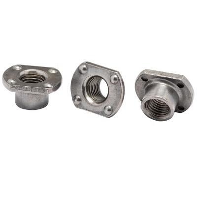 China Heavy industry plain galvanized nickel plated carbon steel shaped T weld m6 tuck nut for furniture for sale