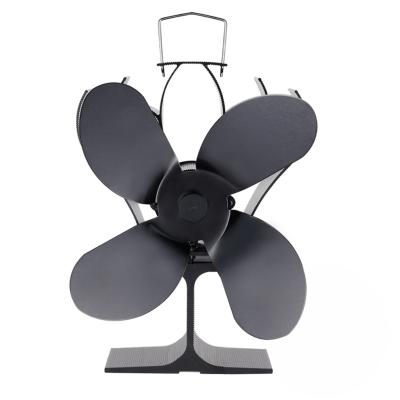 China Hotel Stove Fan 4 Blades Superior Quality Heat Powered Eco-friendly Wood Low Noise Promote Warm Air Circulation In Winter for sale