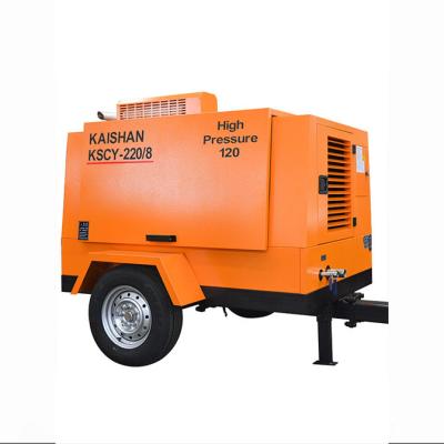 China 6.2m3/Min 220cfm Portable Screw Air Compressor For Mine for sale