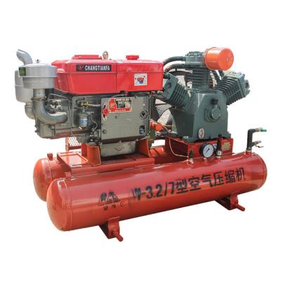 Cina Olio portatile guidato diesel meno 25hp 7bar compressore d'aria pneumatico da 100 PSI per il pozzo trivellato di perforazione in vendita