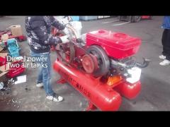 Gold Mining 25 HP Diesel Engine Mobile Piston Air Compressor 3.2m3/Min 7 Bar