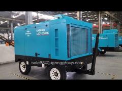 Lubricated LGCY-12/10 Kaishan Air Compressor / Portable Diesel Screw Air Compressor