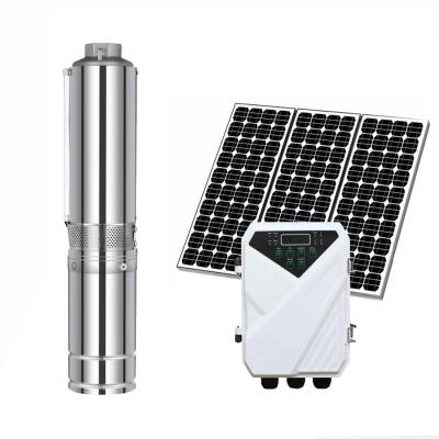 China Agriculture / Livestock 72V 600W Longvolt Submersible High Quality Solar Powered Deep Well Pump With Battery Back Price for sale