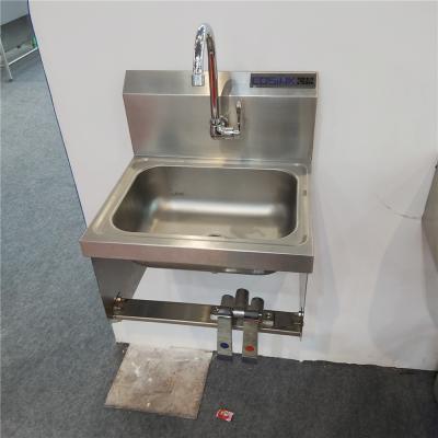 China Commercial 304 stainless steel hand free knee operated portable sink stainless steel sink with tank for restaurant for sale