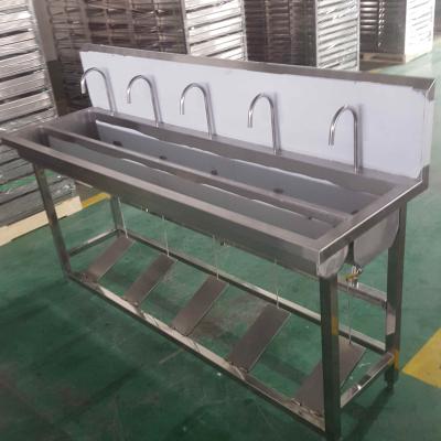 China With Faucet Hospital Use Custom Medical Stainless Steel Hand Wash Sink With Foot Pedal for sale