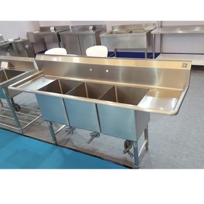 China Without Faucet Commercial Stainless Steel Kitchen Cupboard Sink In Restaurant for sale