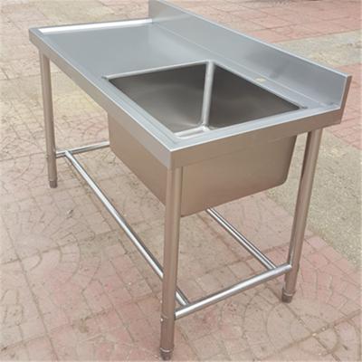 China Modern Commercial Desgin China Restaurant Kitchen Stainless Steel Sink Work Table for sale