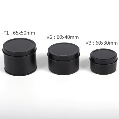 China Wholesale Empty Small Recyclable Metal Candle Tin Jar 4oz 100ml Matte Black Round Screw Cap Tin Cans for sale