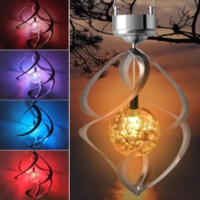 China Eco-Friendly Christmas Gifts Lights Solar Rotating Wind Chimes Glowing Holiday Lighting Garden Gifts Outdoor Wind Chimes Best Seller On Ama for sale