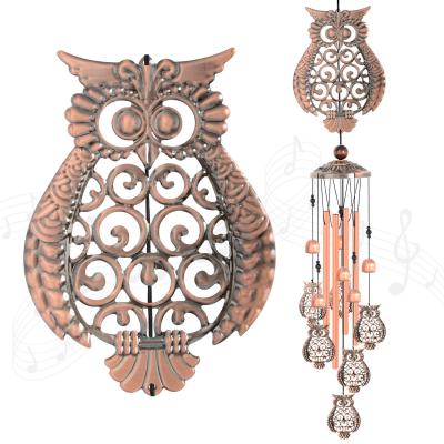 China Christmas Gift Eco-Friendly Owl Brass Wind Rings Outdoor Wind Rings Bestselling Coin Ornaments Amazon for sale