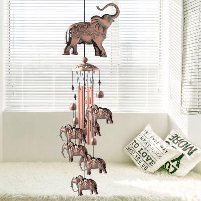 China Large Aluminum Wind Chime Metal Copper Elephant Wind Chime Stainless Steel Retro Garden Rustic Outdoor Decor Tube Deck Tube for sale