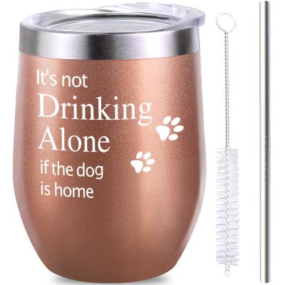 China Sustainable Stainless Steel Mug With Sliding Lid Insulated Stainless Steel Coffee Mug Custom Logo Egg Shaped Wine Glass for sale