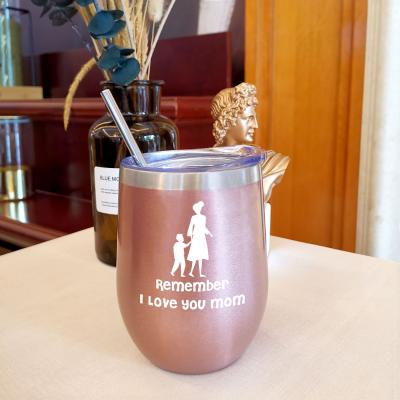 China Stainless Steel Wine Insulation Coffee Mug Tumbler Cup Stainless Steel Viable Glass Egg Shaped Mug for sale