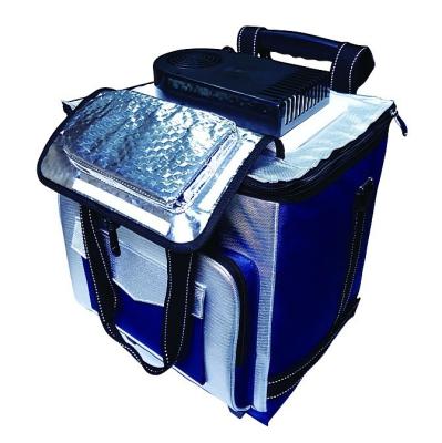 China 12 Peltier Insulated Voltage Cooling Insulated Cooler Bag On Wheels For Outdoor Travel for sale