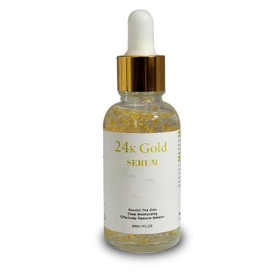 China Fast Delivery Skin Care Moisturizer Whitening Brighten Vitamin C Collagen 24k Gold Facial Anti Aging Hyaluronic Serum for sale