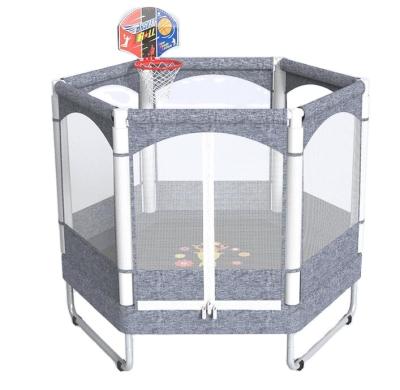 China With Protective Net High Quality Colorful Kids Mini Trampoline With Safety Net Indoor Trampoline for sale