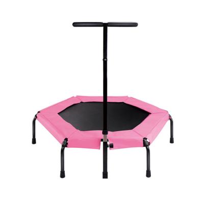 China ALLOY STEEL Armrest T Shaped Trampoline For Adults Gym Exercise Trampoline Hexagon Trampoline for sale