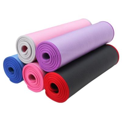 China Eco Friendly NBR 10mm NBR Yoga Mat With Custom Logo Yoga Mat for sale