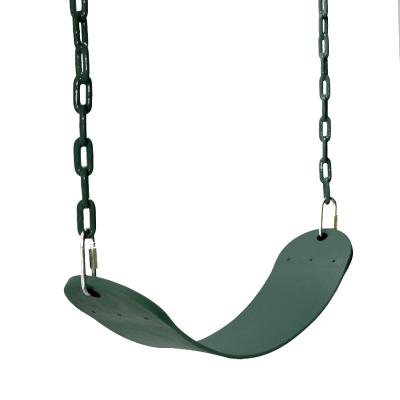 China Outdoor Kindergarten Furniture Heavy Duty Chain Swing Outdoor Kids Belt Rubber Swing Seat for sale