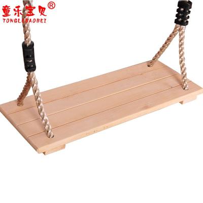 China Indoor and Outdoor Playground Dual Use Wooden Kids Swing Board Seat Kids Patio Safety Swing Seat for sale