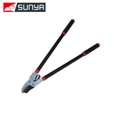 China Garden Anti-Slip Metal Handle Labor Saving Anvil Steel Ratchet Lopper for sale