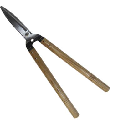 China Garden Handle Straight Hedge Shears Anti-Slip Professional Wooden Tools Long Handle for sale