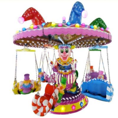 China Theme Park Funfair Amusement Children Games Amusement Park Clown Super Colorful Children's Flying Chair Rides On Sale for sale