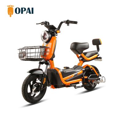 China Moped Electric Motorcycle 2 Moped Electric Bicycle 48v 350W Portable Electric Moped Scooter OPAI Charger Seat Electric Adult Bicycle High Quality for sale