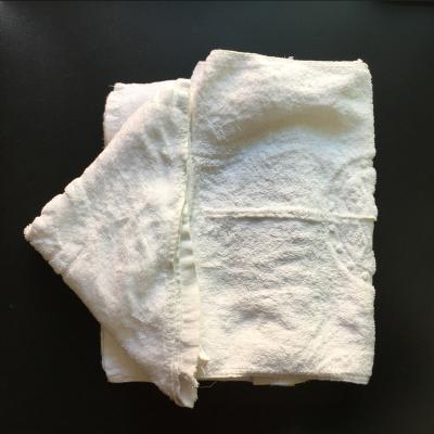 China Strong Oil Water Absorbency White Knit Rags Bulk Terry Cloth Disposable Shop Towels For Wiping Marine Oil for sale