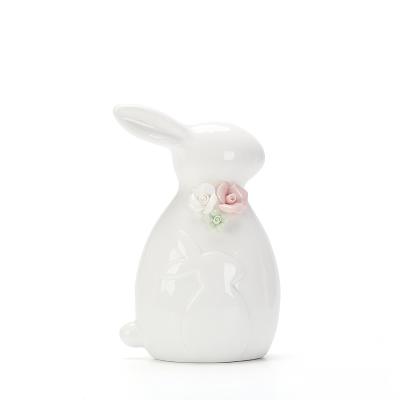 China Art Ceramic folk cute rabbit for home decoration or gift crafts Easter decoration for sale