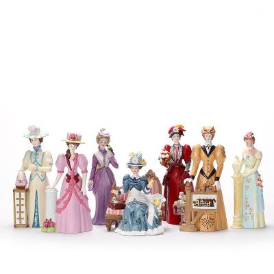 China Home Folk Decoration Fashionable Art Desktop Figures,Ceramic Figure Statues,High Quality Elegant Interior Decorations for sale