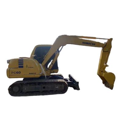 China Komatsu pc60 mini hydraulic excavator 5-6 ton second hand KOMATSU PC60 PC55MR-2 PC60 in running 0.39m²; ³ for sale