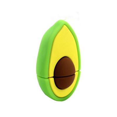 China creative avocado pvc pvc custom fruit memory stick soft flash E-catalog vegetables design U disk for sale