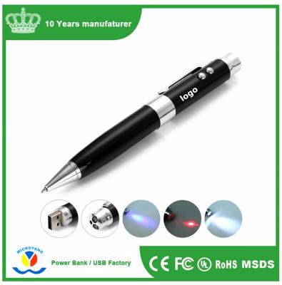 China 2GB-32GB Pen Custom Logo 5 In 1 Laser Ballpoint Pen USB 2.0-3.0 Flash Memory Drive for sale