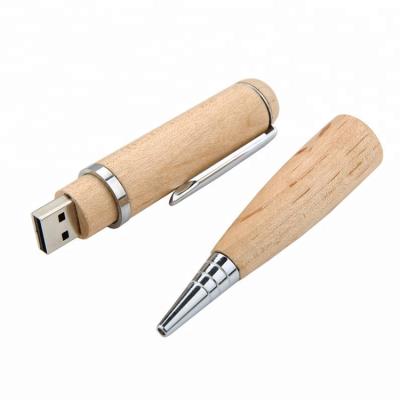 China Custom Creative Wooden Pen U Disk 2021U Plastic Factory Can Be Customized Company LOGO Holiday Rewards Gift USB Flash Drive for sale