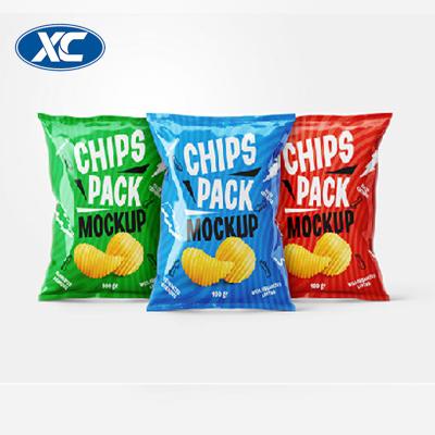 China Custom Banana Chip Plastic Pack Back Center Barrier Printing Potato Sealed Food Packaging Bag for sale