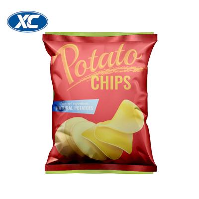 China Resealable Custom Laminated Barrier Printing Popcorn Back Heat Seal Plantain Potato Chips Bag for sale