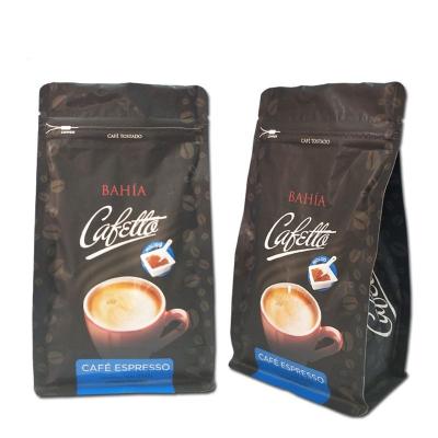 China Static Barrier Printing Pouch Prepacked Bottom Box Roasted Coffee Bag for sale