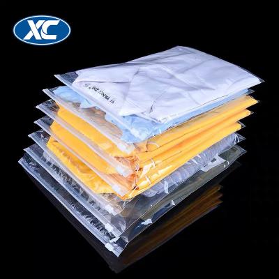 China Customized Security Clothes Slider Zipper EVA Clear Frosted Zip Lock Plastic Packaging Bag for sale