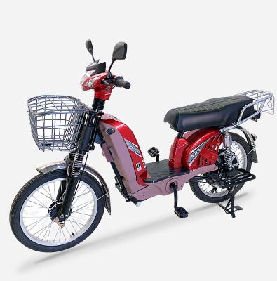 China Delivery Food Electric Bicicleta Electrica Vending Bicycle With Pedal Lady Bike for sale