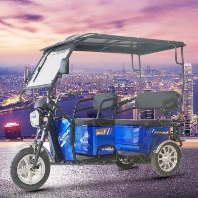 China Fast Strong Power Passenger Electric Passenger Tricycles For Adults With Roof Lead Acid Battery 350w Differential Motor 501 - 800W 3.0-10 for sale