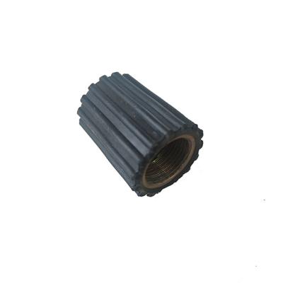 China PA+CU PA Shell And High Hardness Copper Thick Thread 47.3mm Long Nut High Pressure Hose Fittings for sale