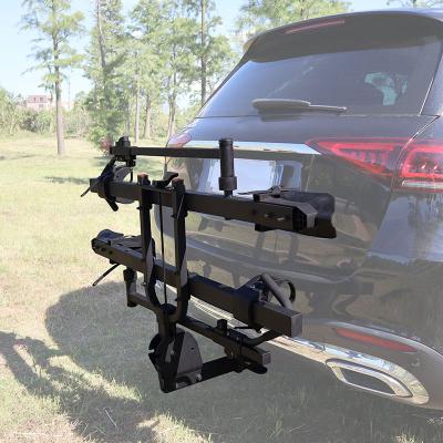 China Vertical Foldable Electric Rear Hitch Mounted Rear Platform Hitch Mounted Car 2 Hitch Receiver 2 or 1/1/4 Inch 150 Lbs Fat Outdoor Tire Bike E-Bike Bike Carrier for sale