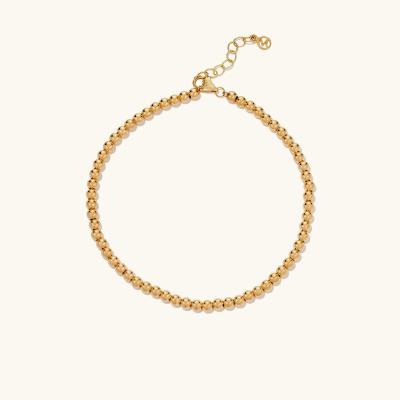 China Simple Style Fashion Vermeil Classic Chain Bracelet Environmentally Friendly High Quality Jewelry 18k Gold For Women for sale