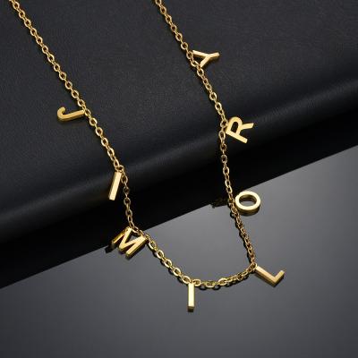 China CLASSIC Customized DIY Combine Initial Letter Men's Fashion Gold Plated Name Women's Pendant Necklace For Gift for sale