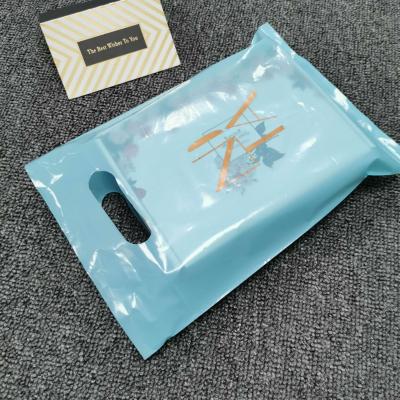 China BIODEGRADABLE Recycle Custom Colored Plastic Shopping Bag With Printed Personal Logo For Clothes for sale